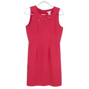 1990s Vintage Esley Hot Pink Barbie Core Formal Midi Dress Medium